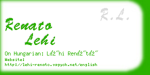 renato lehi business card